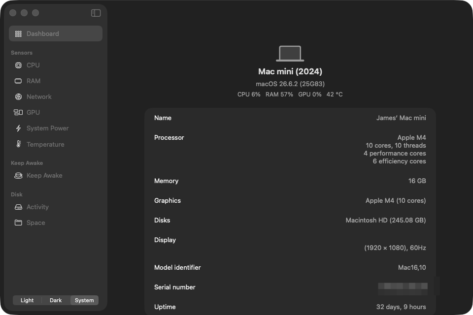 KeepStat dashboard system overview